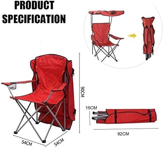 Foldable Outdoor Chair with Sun Canopy Ⓢ
